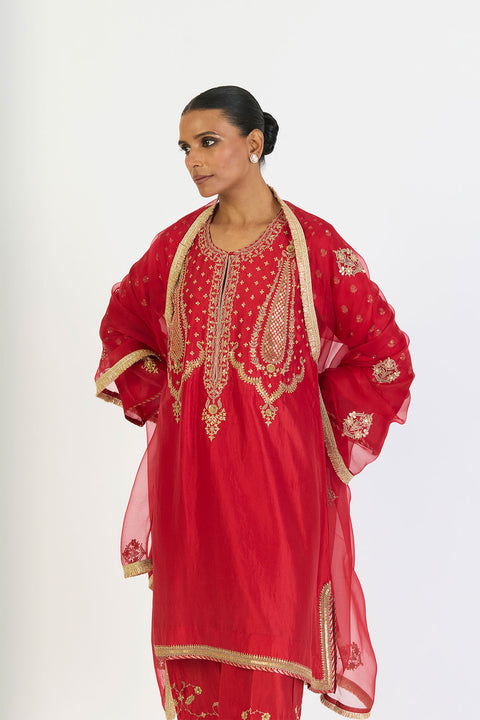 Rupal Dupatta - Red