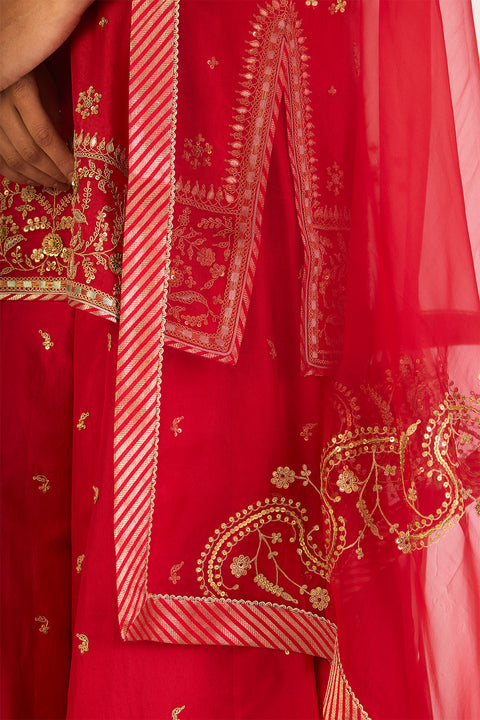 Aarini Dupatta - Red