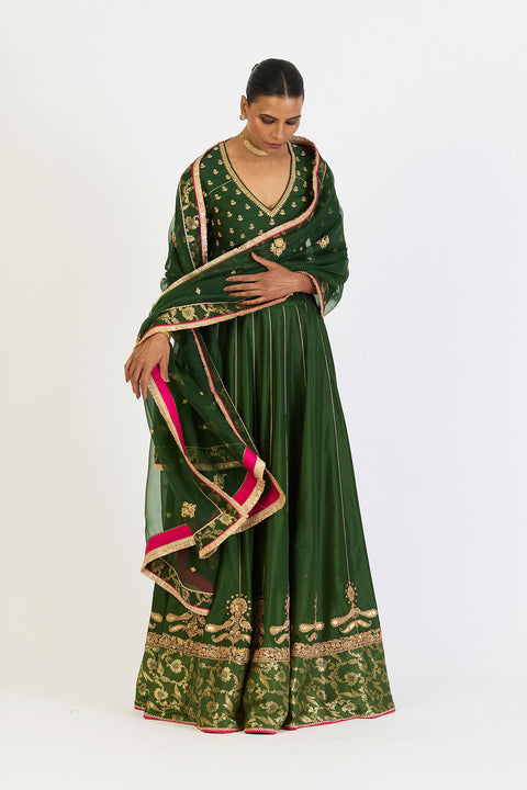 Kalyani Dupatta - Dark Green