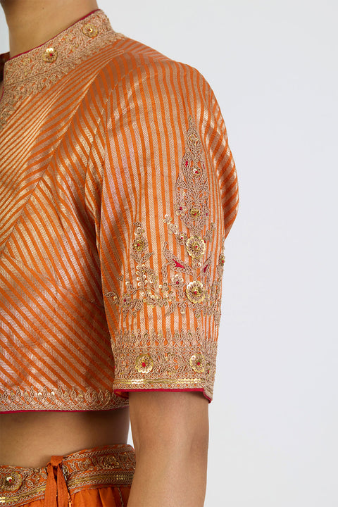 Shaheen Lehenga Set - Orange