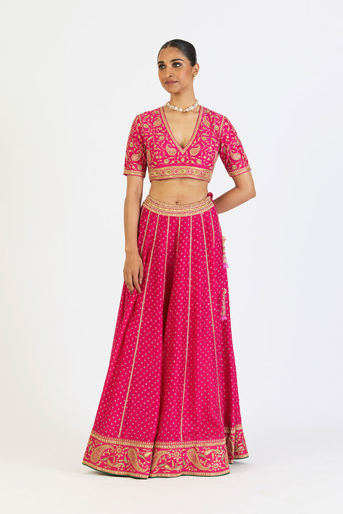 Ragini Lehenga Set - Fuschia Pink
