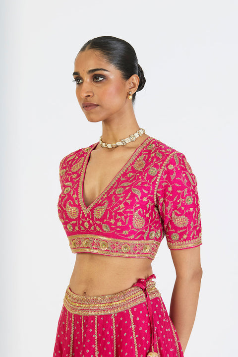 Ragini Lehenga Set - Fuschia Pink