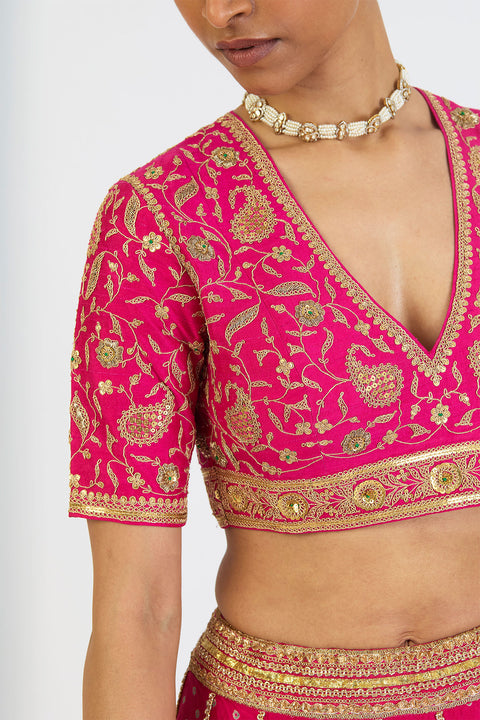 Ragini Lehenga Set - Fuschia Pink