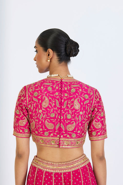 Ragini Lehenga Set - Fuschia Pink