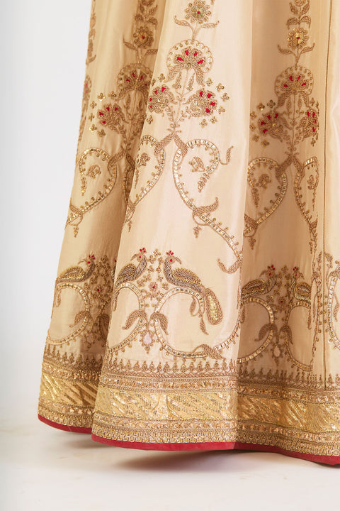 Manjari Lehenga Set - Oats