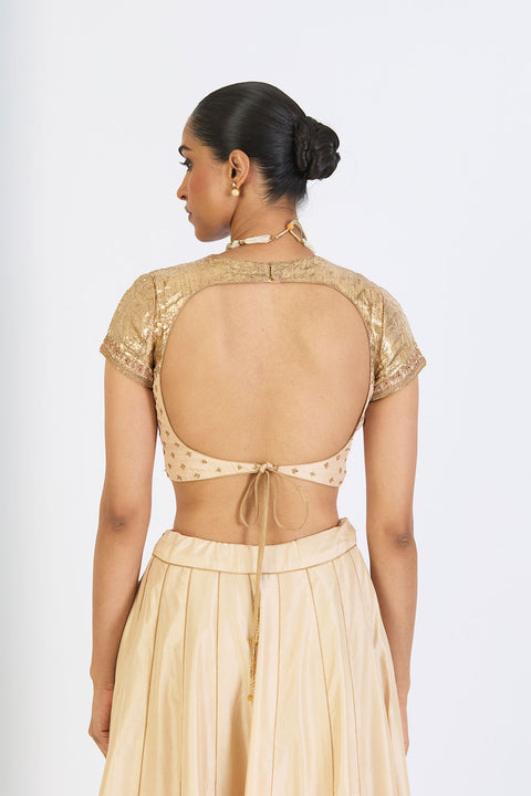 Manjari Lehenga Set - Oats