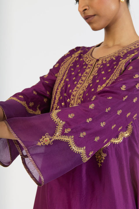 Anika Kurta and Pant - Magenta