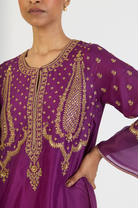 Anika Kurta and Pant - Magenta