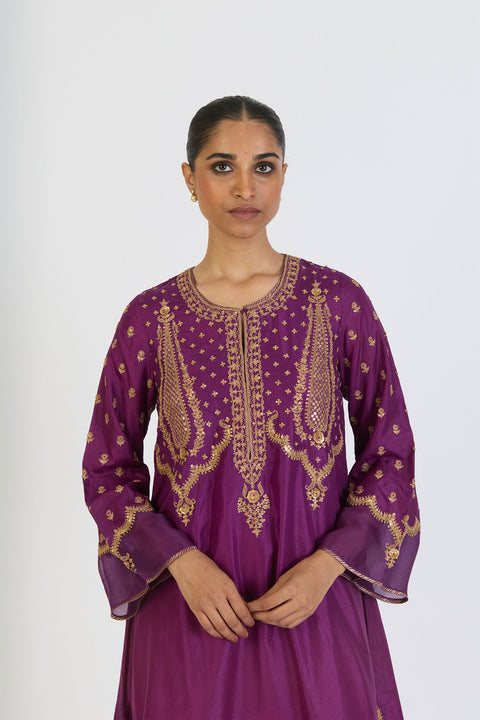 Anika Kurta and Pant - Magenta
