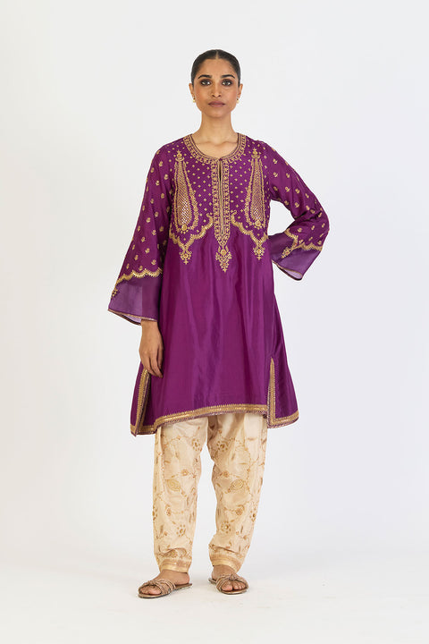 Anika Kurta and Pant - Magenta