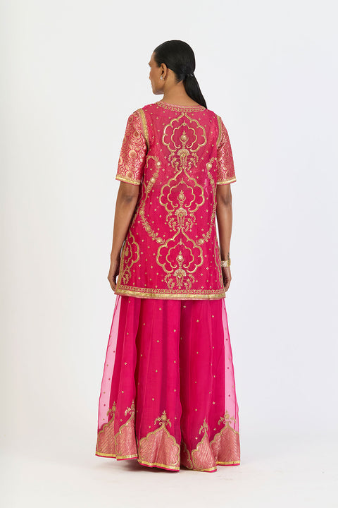 Indira Kurta and Sharara - Fuschia Pink