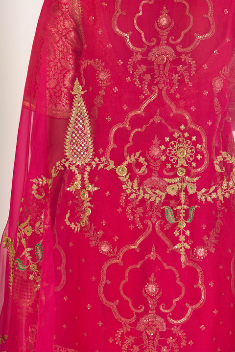Mridula Dupatta - Fuschia Pink