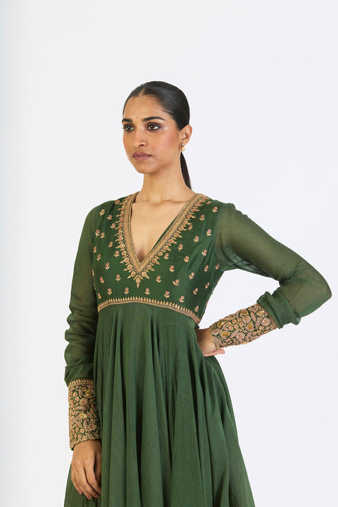 Neelima Anarkali - Dark Green