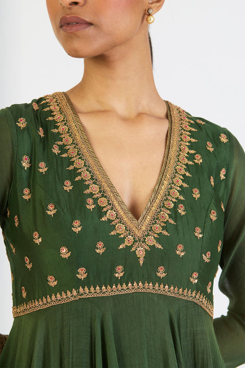Neelima Anarkali - Dark Green