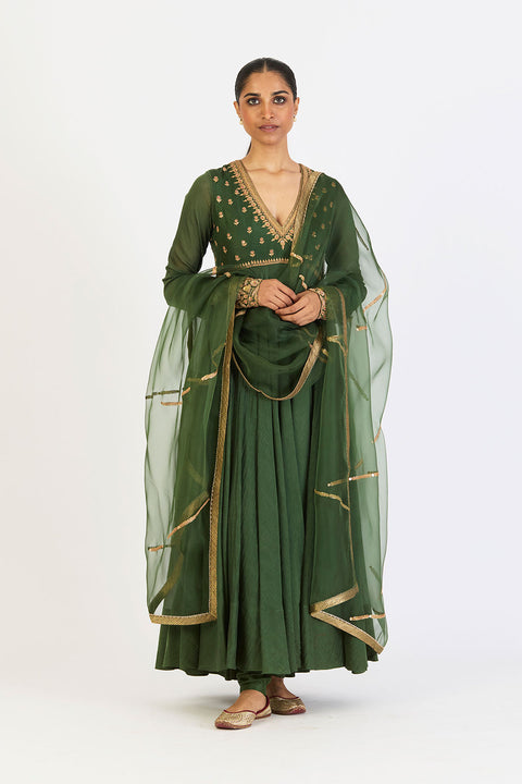 Neelima Anarkali - Dark Green
