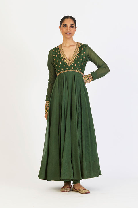 Neelima Anarkali - Dark Green