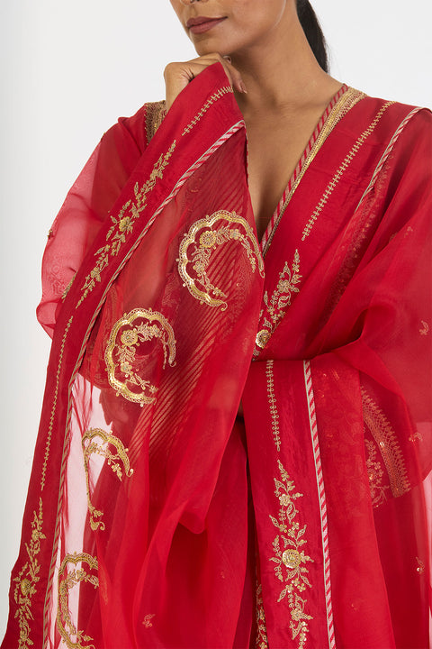 Orvana Dupatta - Red