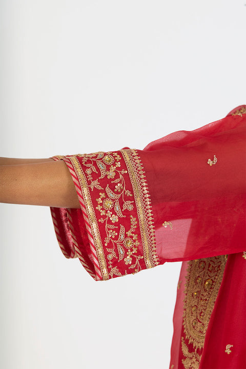 Aarohi Kurta and Pant - Red