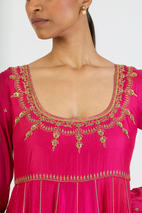 Vedika Anarkali - Fuschia Pink