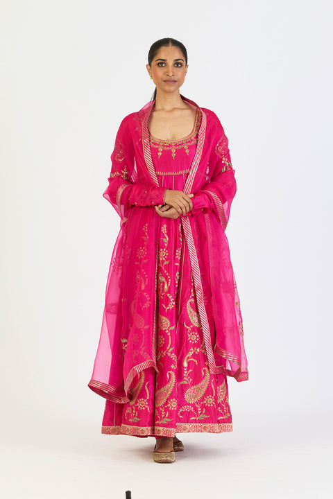 Vedika Anarkali - Fuschia Pink