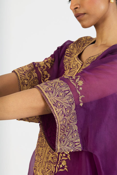 Aishani Kaftan and Pant - Magenta