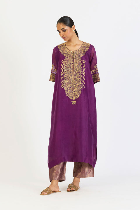 Aishani Kaftan and Pant - Magenta