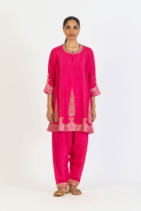 Mehar Kurta & Pant - Fuschia Pink