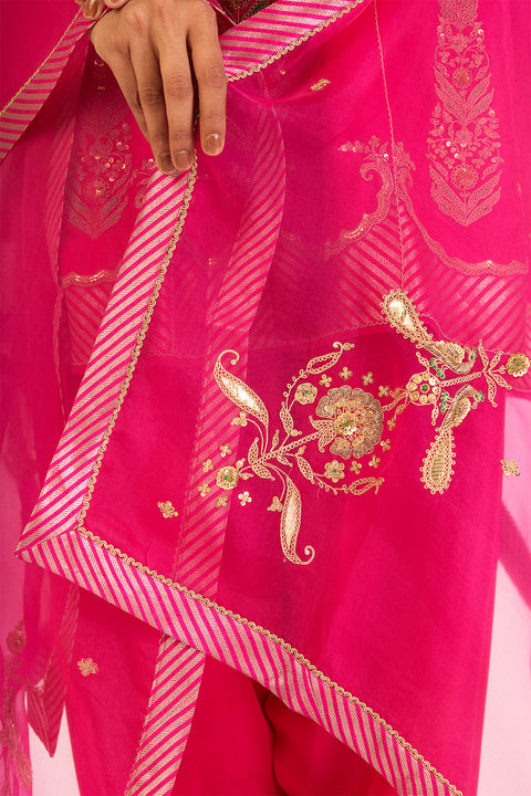 Archana Dupatta - Fuschia Pink