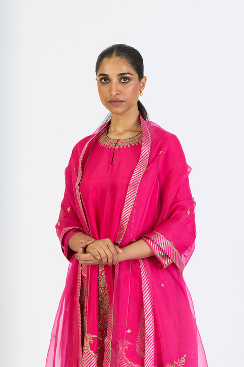 Archana Dupatta - Fuschia Pink