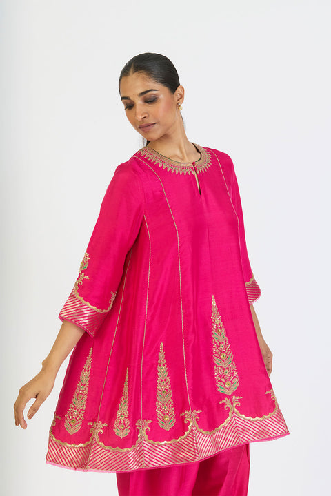 Mehar Kurta & Pant - Fuschia Pink
