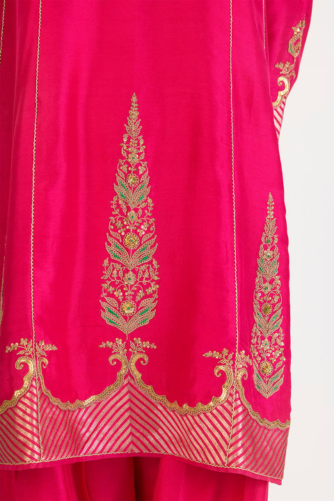 Mehar Kurta & Pant - Fuschia Pink