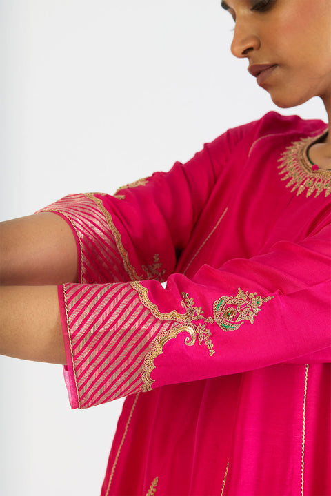 Mehar Kurta & Pant - Fuschia Pink