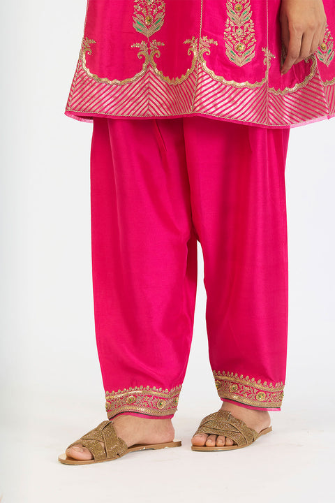 Mehar Kurta & Pant - Fuschia Pink