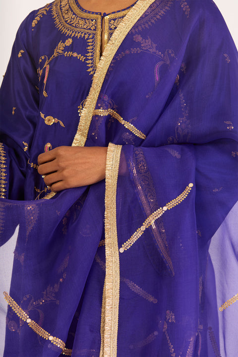 Lehr Dupatta - Purple