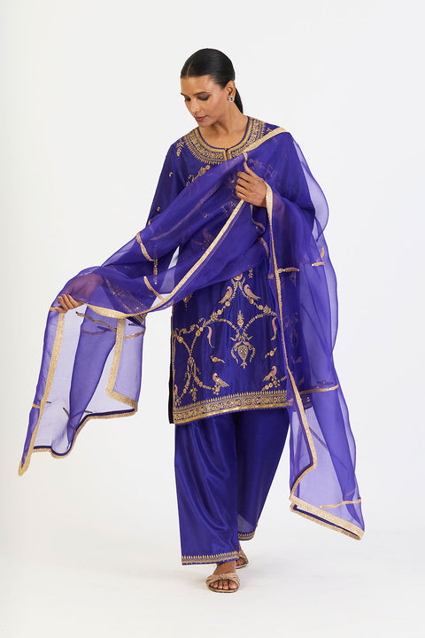 Lehr Dupatta - Purple
