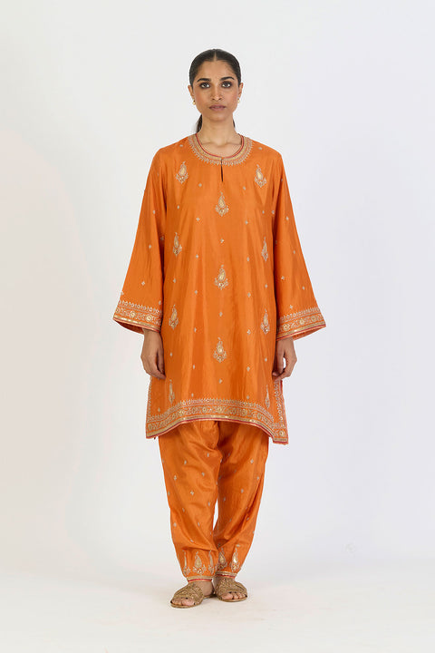 Chandni Kurta and Pant - Orange