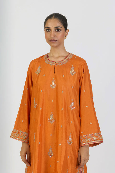 Chandni Kurta and Pant - Orange