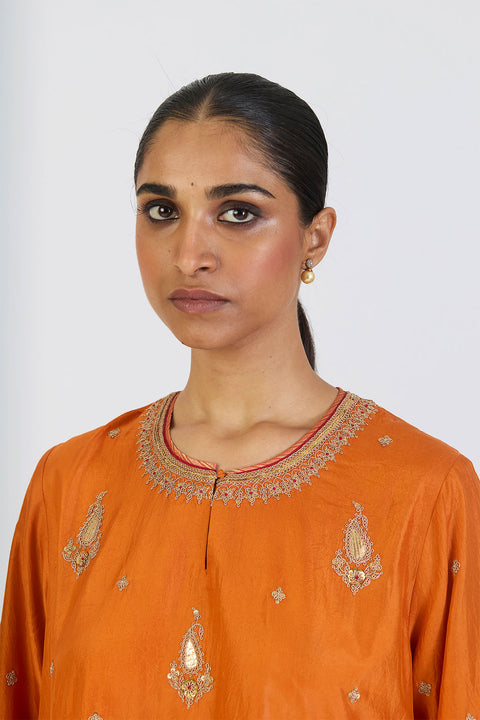 Chandni Kurta and Pant - Orange