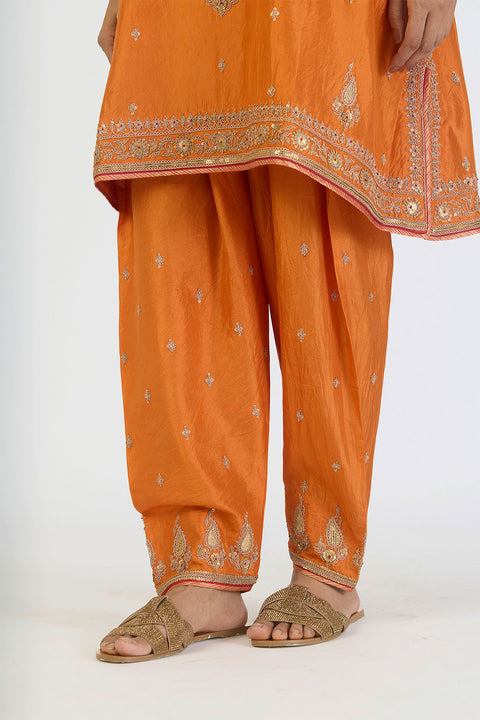 Chandni Kurta and Pant - Orange