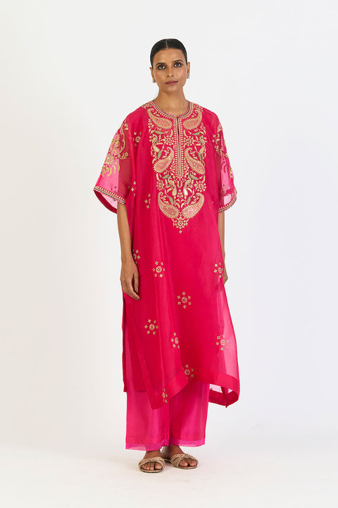 Ishara Kaftan and Pant - Fuschia Pink