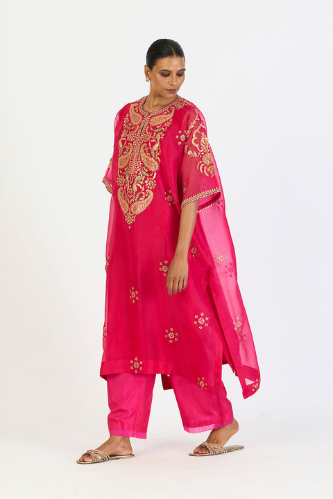 Ishara Kaftan and Pant - Fuschia Pink