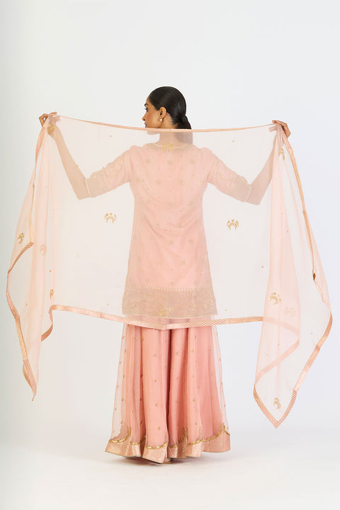 Advika Dupatta - Salmon Pink