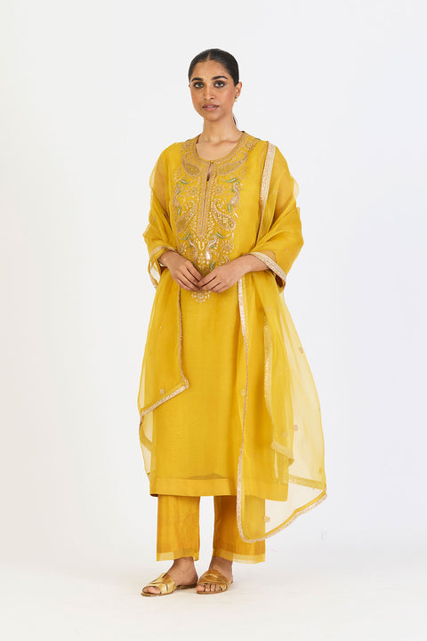 Charu Kurta and Pants - Lime