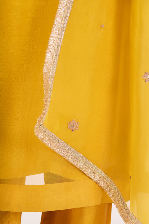 Almas Dupatta - Lime