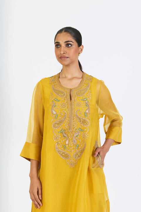 Charu Kurta and Pants - Lime