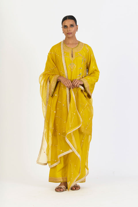 Mahika Kurta and Pant - Lime