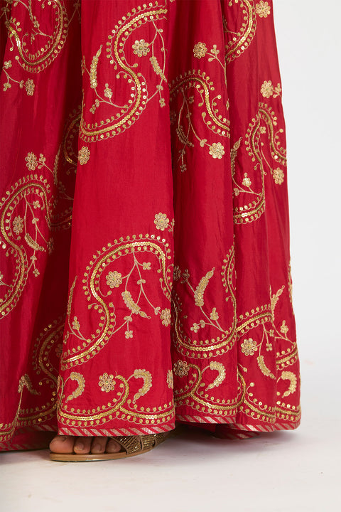 Amaya Kurta and Sharara - Red