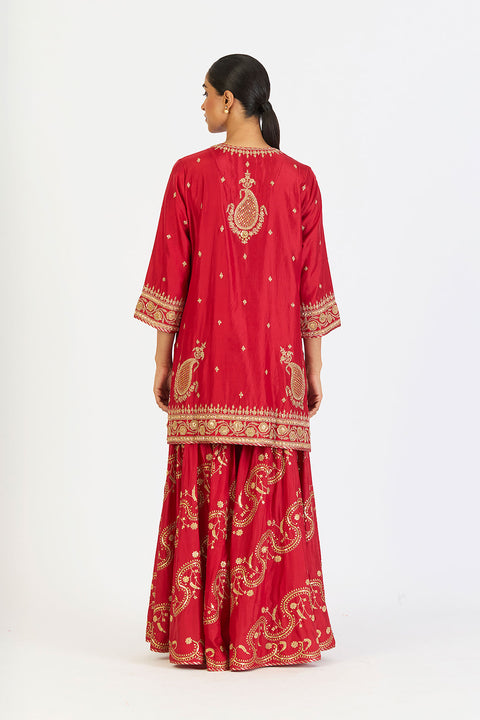 Amaya Kurta and Sharara - Red