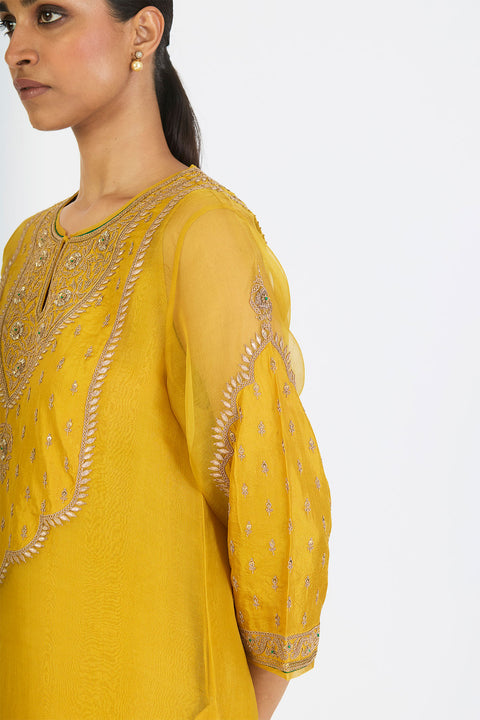 Sumedha Kurta and Pant - Lime