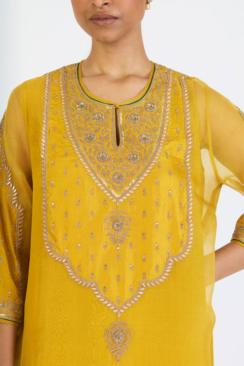 Sumedha Kurta and Pant - Lime